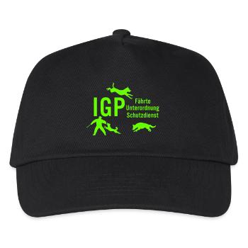 IGP Hundesport - Green - Kinder Basecap - Schwarz - Vorne