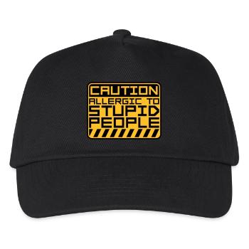 Caution Stupid People - Kinder Basecap - Schwarz - Vorne