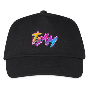 Team - Kids’ Baseball Cap - black - Front