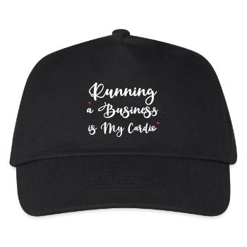 Ein Unternehmen zu führen ist mein Cardio - Kinder Basecap - Schwarz - Vorne
