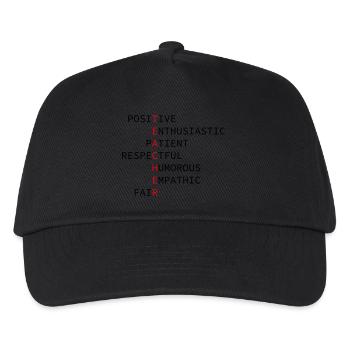 Lehrer - Kinder Basecap - Schwarz - Vorne