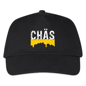 Chäs (SWISS CHEESE) - Kinder Basecap - Schwarz - Vorne