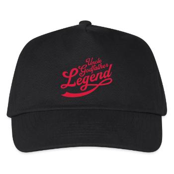 Uncle Godfather Legend Quote - Kids’ Baseball Cap - black - Front