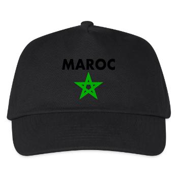 Marokko - Kinder Basecap - Schwarz - Vorne