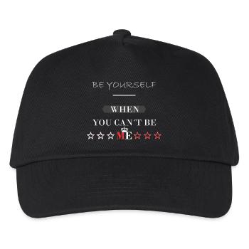 be you Sprüche Design - Kinder Basecap - Schwarz - Vorne