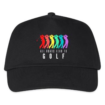 All Roads Lead to Golf - Casquette de baseball Enfant - noir - Devant
