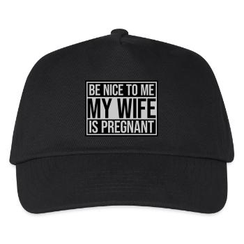 my wife is pregnant - Kids’ Baseball Cap - black - Front