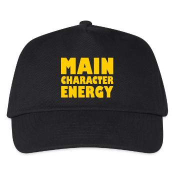 Main character energy - Kinder Basecap - Schwarz - Vorne