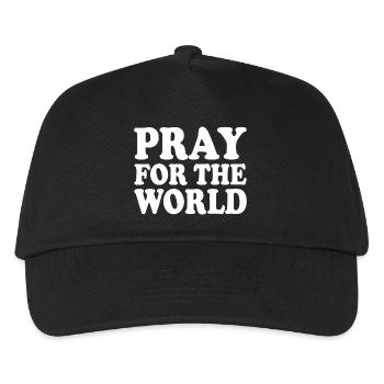 Pray for the world - Kids’ Baseball Cap - black - Front