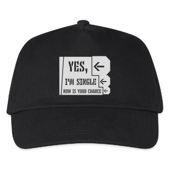single now your chance - Kinder Basecap - Schwarz - Vorne