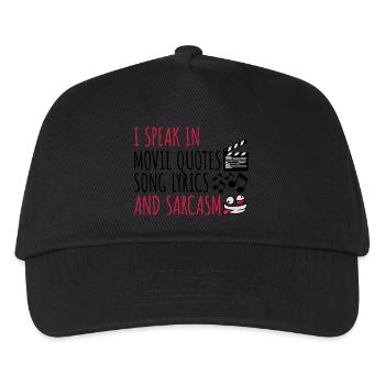 speak lyrics and sarcasm - Kids’ Baseball Cap - black - Front