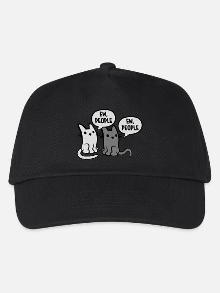 Lustige Katzen ew people - Kinder Basecap - Schwarz
