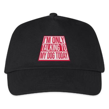 only talking to dog - Kids’ Baseball Cap - black - Front
