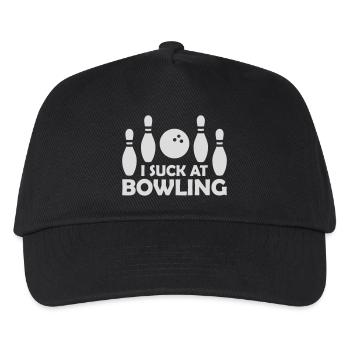 I suck at bowling - Kinder Basecap - Schwarz - Vorne
