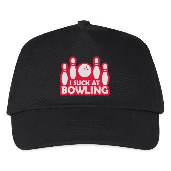 I suck at bowling - Kinder Basecap - Schwarz - Vorne