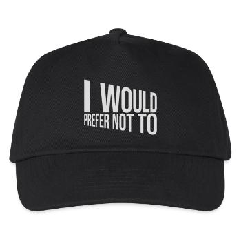 I prefer not to - Kids’ Baseball Cap - black - Front