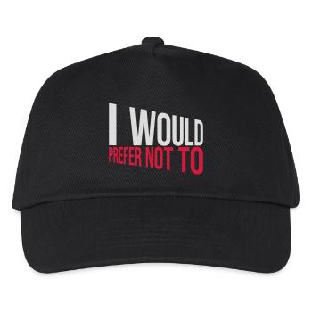 I prefer not to - Kids’ Baseball Cap - black - Front