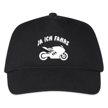 Motorrad - Kinder Basecap - Schwarz - Vorne