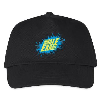 Inspirez expirez Yoga citation - Casquette de baseball Enfant - noir - Devant