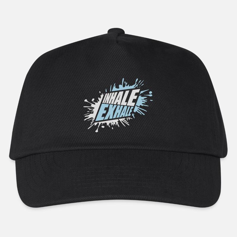 inhale exhale yoga Zitat - Kinder Basecap - Schwarz