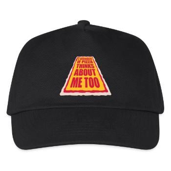pizza thinks about me - Kids’ Baseball Cap - black - Front