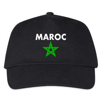 Marokko - Kinder Basecap - Schwarz - Vorne
