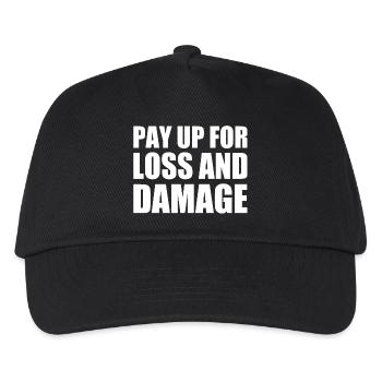 Pay up for loss and damage - Kids’ Baseball Cap - black - Front