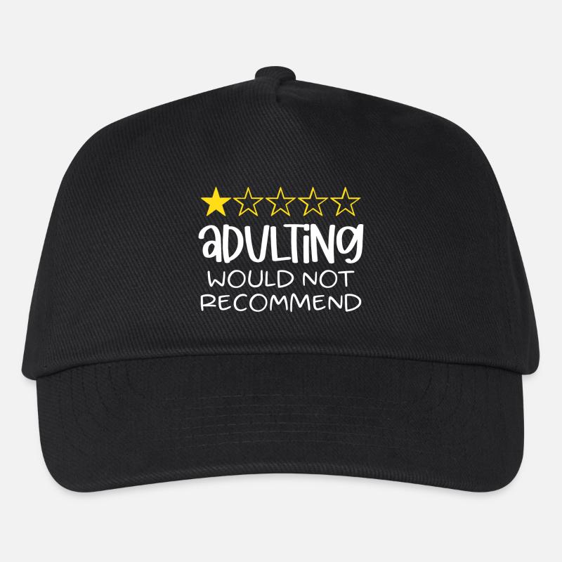 Adulting Would Not Recommend - Kids’ Baseball Cap - black