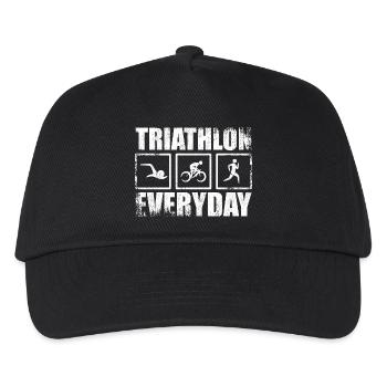 Triathlon Routine - Kinder Basecap - Schwarz - Vorne