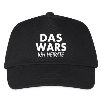 Das wars ich heirate - Kinder Basecap - Schwarz - Vorne