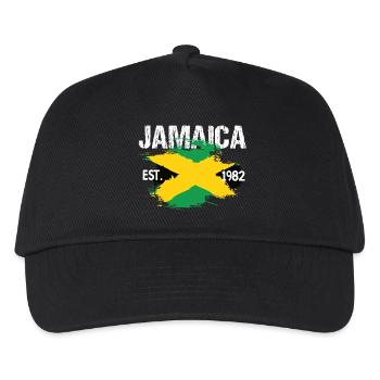 Jamaica Brush Flag Est1982 - Kinder Basecap - Schwarz - Vorne