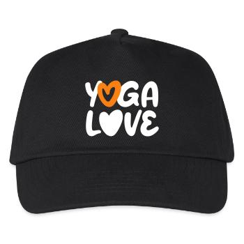 Yoga Love Heart Quote Fan Meditation Handwriting - Kids’ Baseball Cap - black - Front