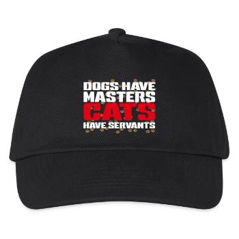 Chiens maîtres, chats serviteurs - Casquette de baseball Enfant - noir - Devant
