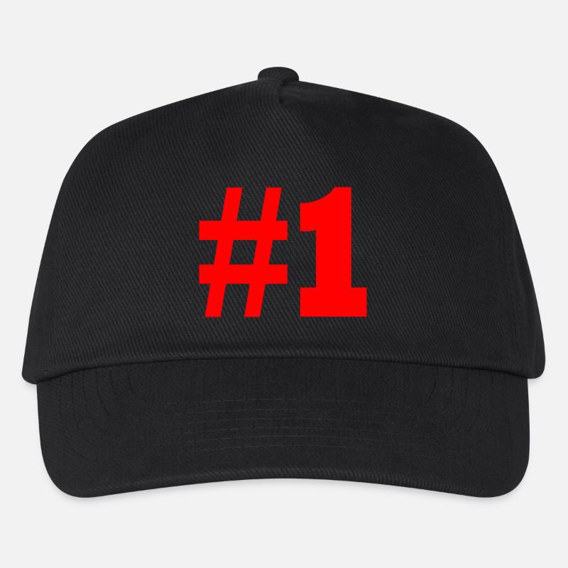 #1 - Kinder Basecap - Schwarz
