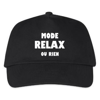 Mode relax ou rien - Casquette de baseball Enfant - noir - Devant