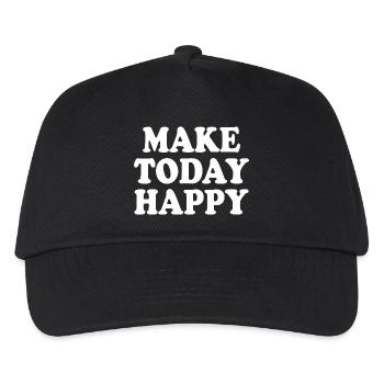 Make today happy - Kinder Basecap - Schwarz - Vorne