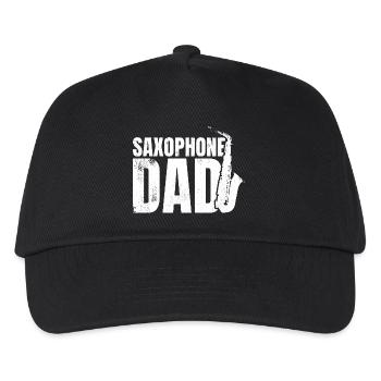 Saxophonist Vater - Kinder Basecap - Schwarz - Vorne