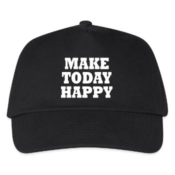 Make today happy - Kinder Basecap - Schwarz - Vorne