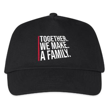 Together We Make A Family Familie Liebe Spruch - Kinder Basecap - Schwarz - Vorne