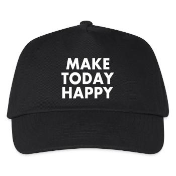 Make today happy - Kinder Basecap - Schwarz - Vorne