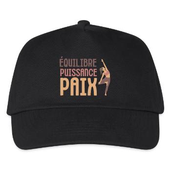 Équilibre puissance paix sérénité yoga zen - Casquette de baseball Enfant - noir - Devant