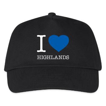 I LOVE HIGHLANDS - Kinder Basecap - Schwarz - Vorne