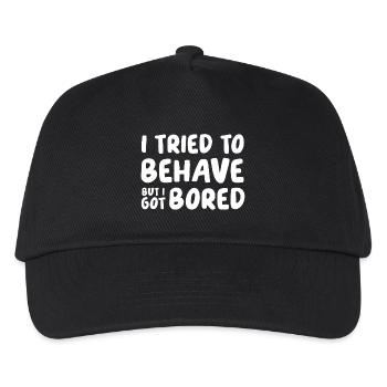 I tried to behave - Kids’ Baseball Cap - black - Front