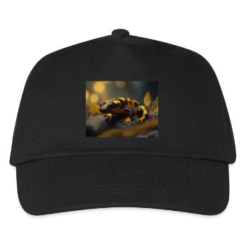 Niedliche Tiere, die Winterschlaf halten – Feuersalamander - Kinder Basecap - Schwarz - Vorne