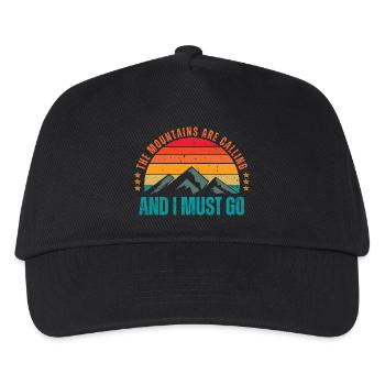 The mountains are calling And I MUST GO - Kids’ Baseball Cap - black - Front