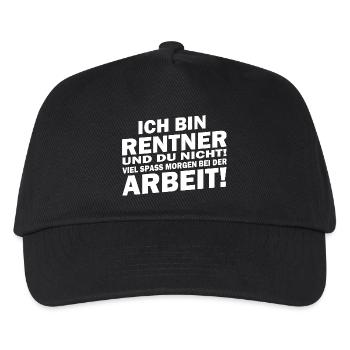 Ich bin in Rente... viel Spaß bei der Arbeit - Kinder Basecap - Schwarz - Vorne