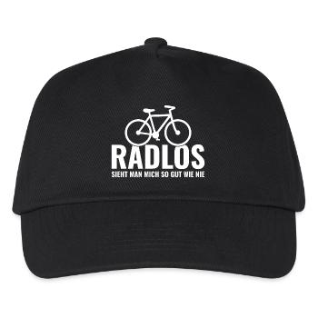 Fahrrad - Kinder Basecap - Schwarz - Vorne