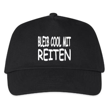 Reiten - Kinder Basecap - Schwarz - Vorne