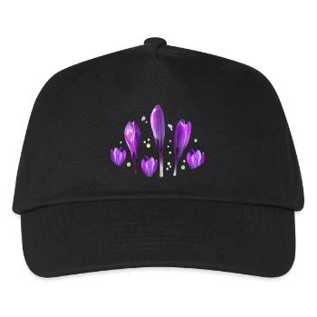 Krokusse - Kinder Basecap - Schwarz - Vorne