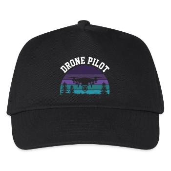 Drohnen-Pilot - Kinder Basecap - Schwarz - Vorne